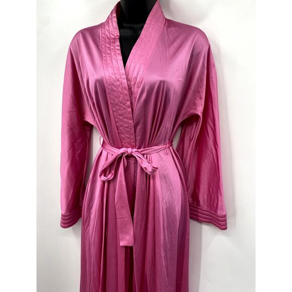 Vanity Fair Hot Pink Vintage Long Duster Robe - Picture 2 of 5